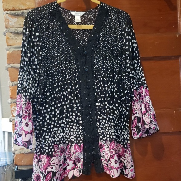 CJ Banks Tops - cj banks size 2X Sheer Blouse